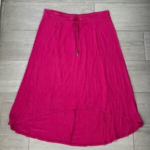Balance Collection Hi-Lo Midi Skirt Jersey Material Size XXL Pink